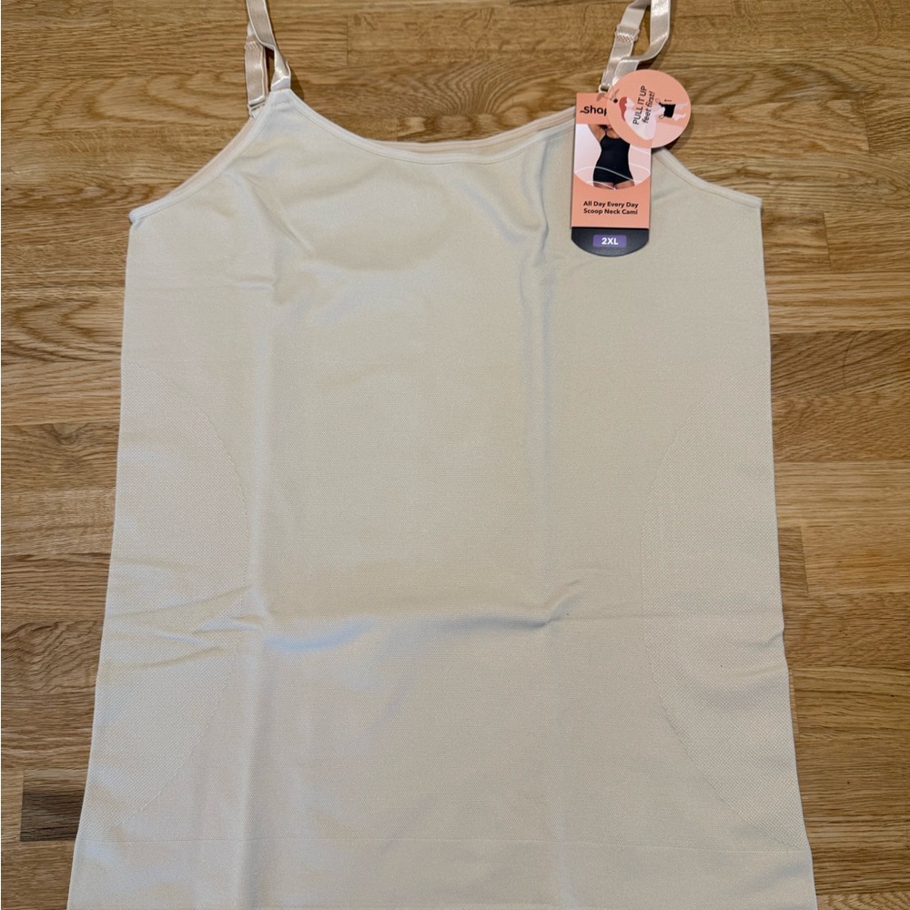 Shapermint Essentials All Day Every Day Scoop Neck Cami NWT Chai 2XL
